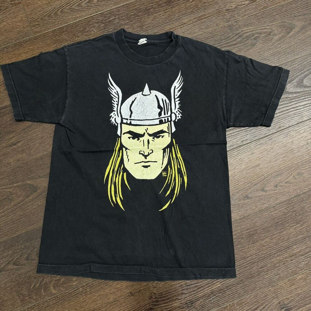 Classic Thor Head T-Shirt; Men’s Sz M; AAA Tag; Black; Comic Character
